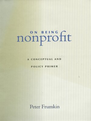 cover image of On Being Nonprofit